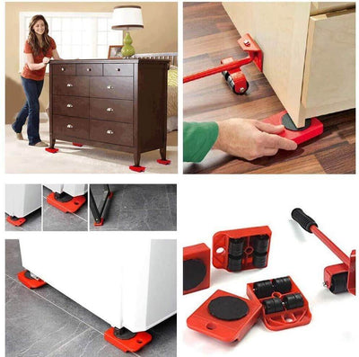 5-in-1 Heavy Furniture Mover Tool Set with Lifter & 360° Rollers - NextGenzVolt