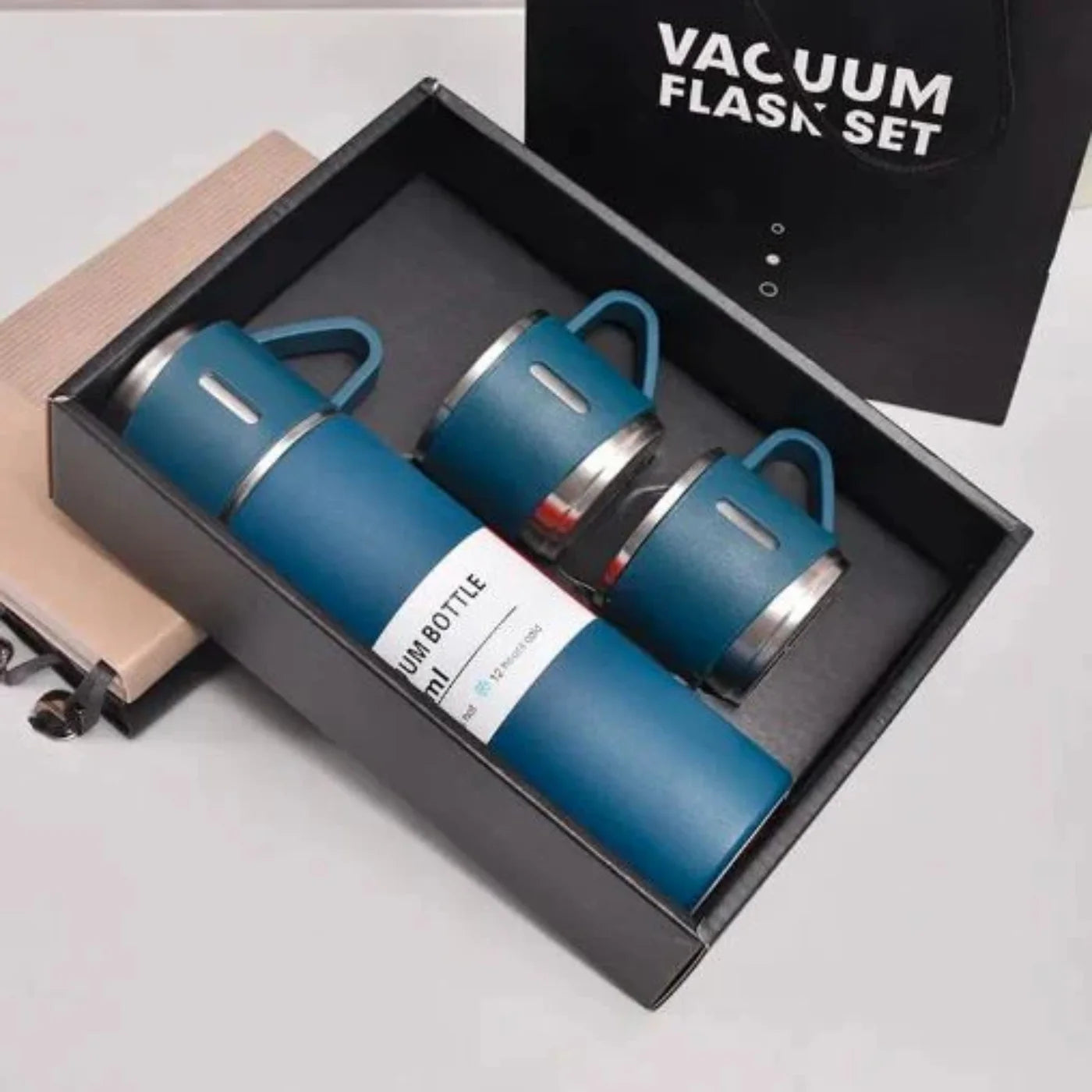 3 Cup 500ML Double-Layer Stainless Steel Vacuum Flask Set | Hot & Cold | Travel Thermos - NextGenzVolt