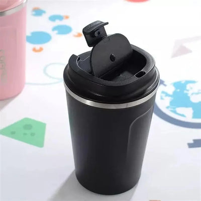 Black 510ML Stainless Steel Vacuum Insulated Thermos Flask Travel Mug with Temperature Display - NextGenzVolt