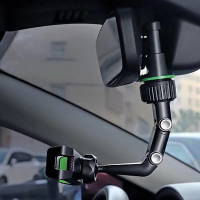 Universal Car Rearview Mirror Phone Holder | Hands-Free Adjustable Mount for Smartphones & GPS - NextGenzVolt