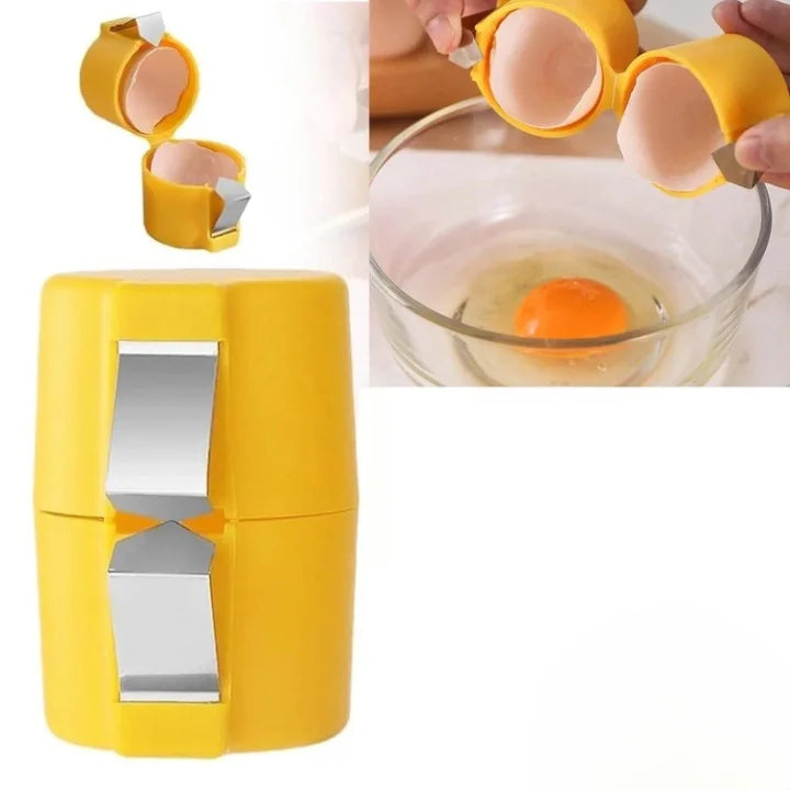 Efficient Egg Opener & Egg Shell Cracker Tool | Stainless Steel Egg Shell Opener Kitchen Gadget for Raw & Boiled Eggs | Random color - NextGenzVolt