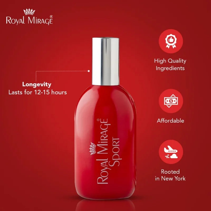 Royal Mirage Sport Eau De Cologne 120ml | Long-Lasting Refreshing Unisex Perfume - NextGenzVolt