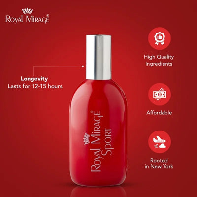 Royal Mirage Sport Eau De Cologne 120ml | Long-Lasting Refreshing Unisex Perfume - NextGenzVolt