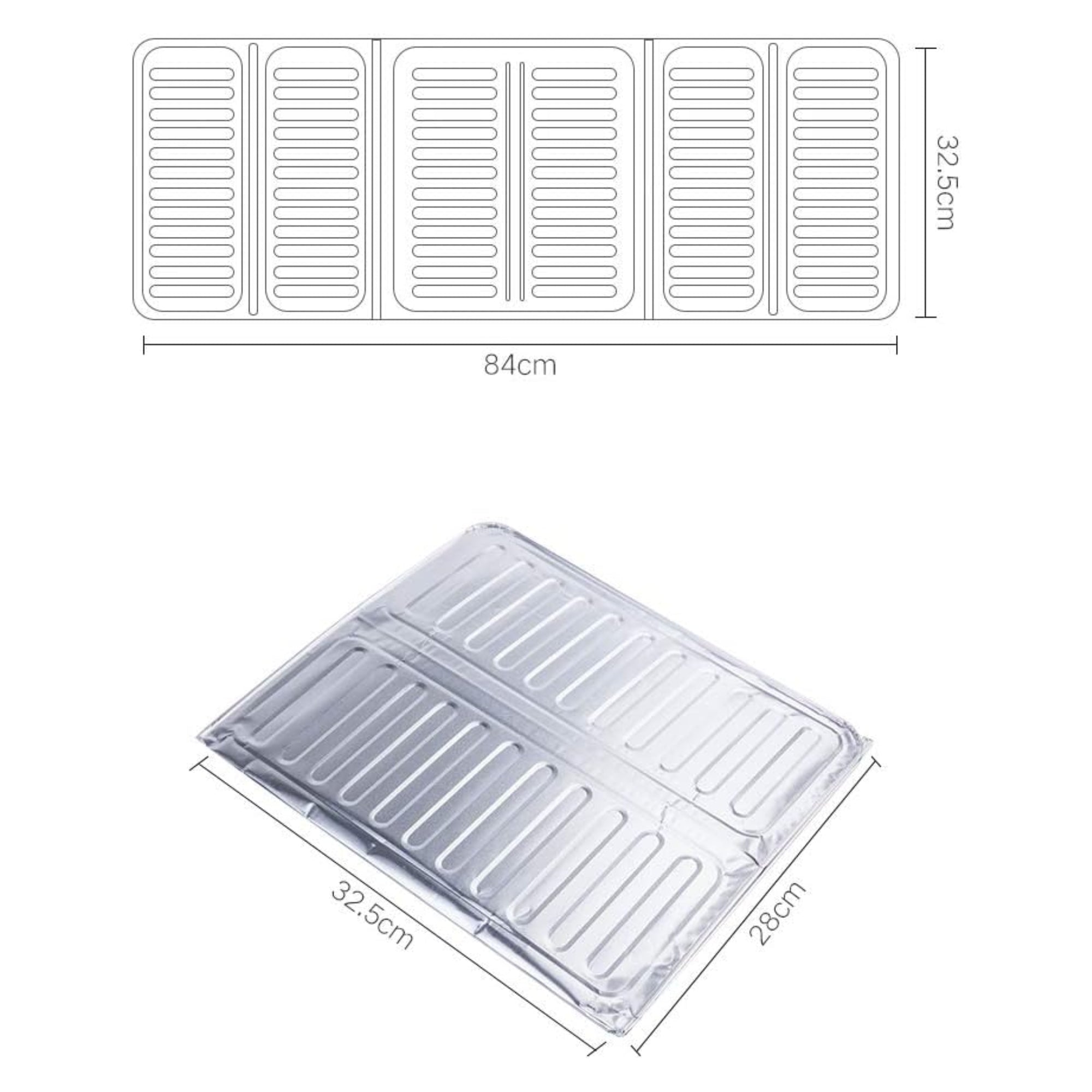 3-Sided Oil Proof Aluminum Foil Splatter Guard | Foldable Heat Insulation for Kitchen Stove | Silver - NextGenzVolt