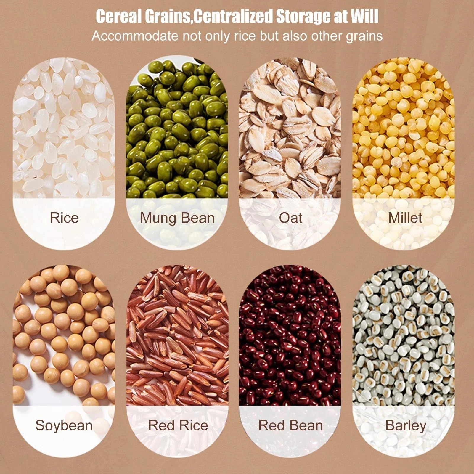 Food Storage Container Rotatable Rice Barrels