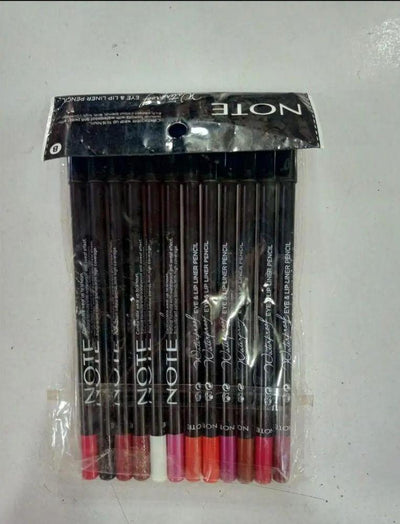 Waterproof Eye & Lip Liner Pencil Set of 12