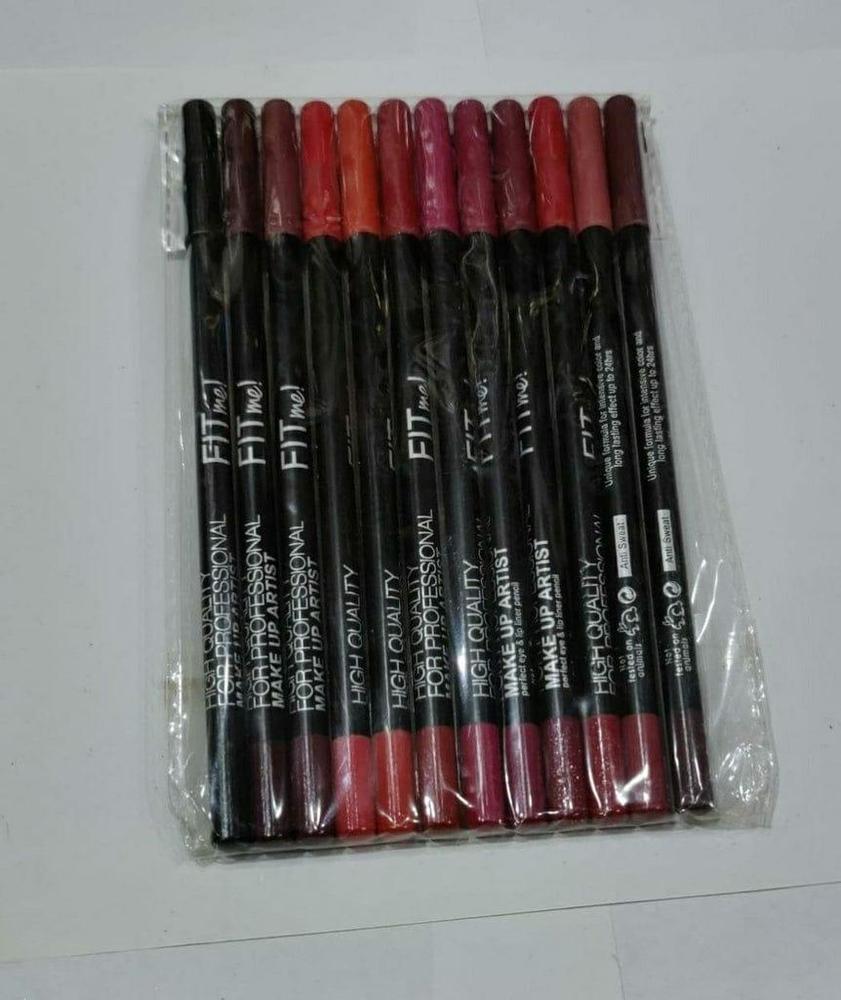 Waterproof Eye & Lip Liner Pencil Set of 12