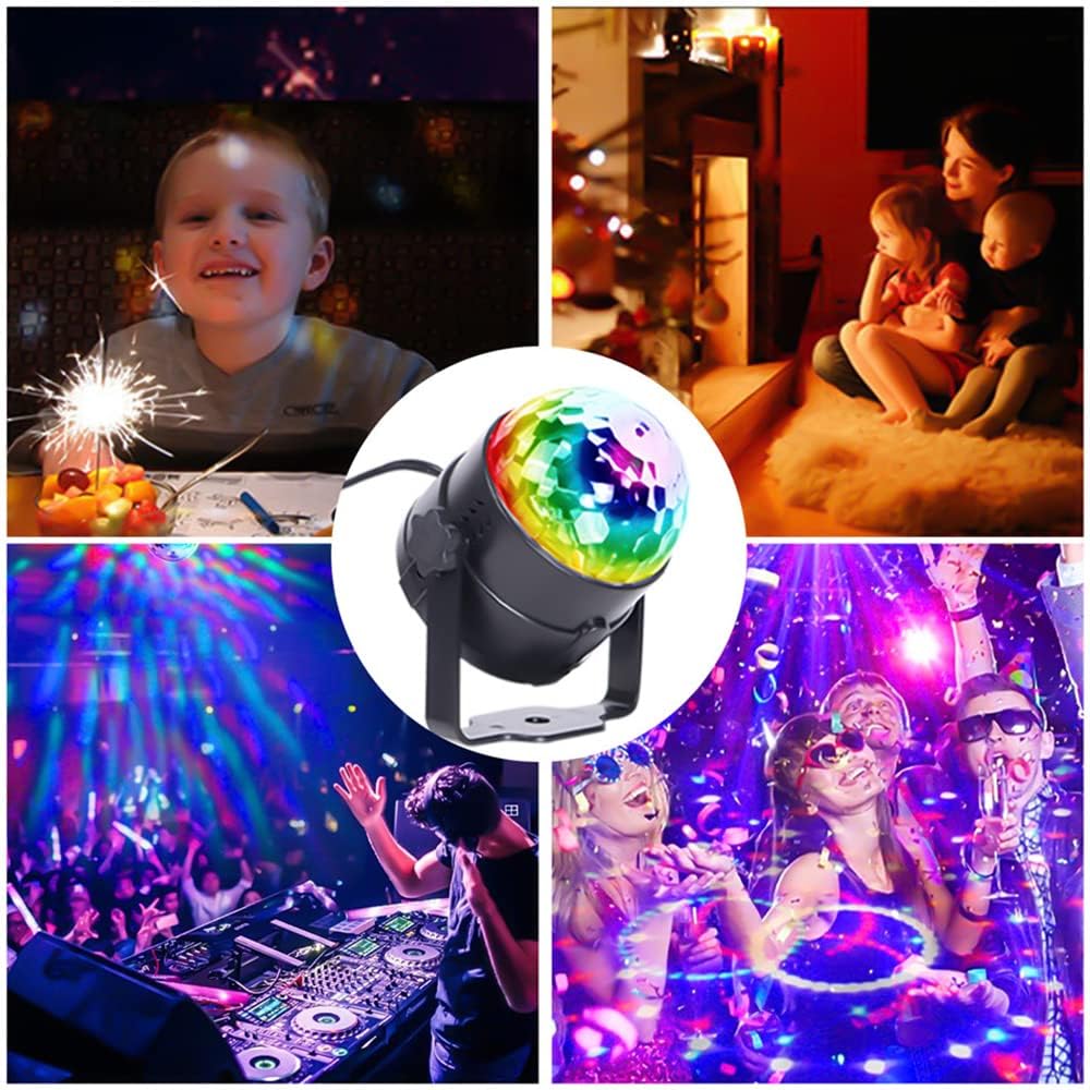 LED Disco Party Lights Crystal Magic Ball 3W RGB | Colorful Projection Lamp for Parties & Events - NextGenzVolt