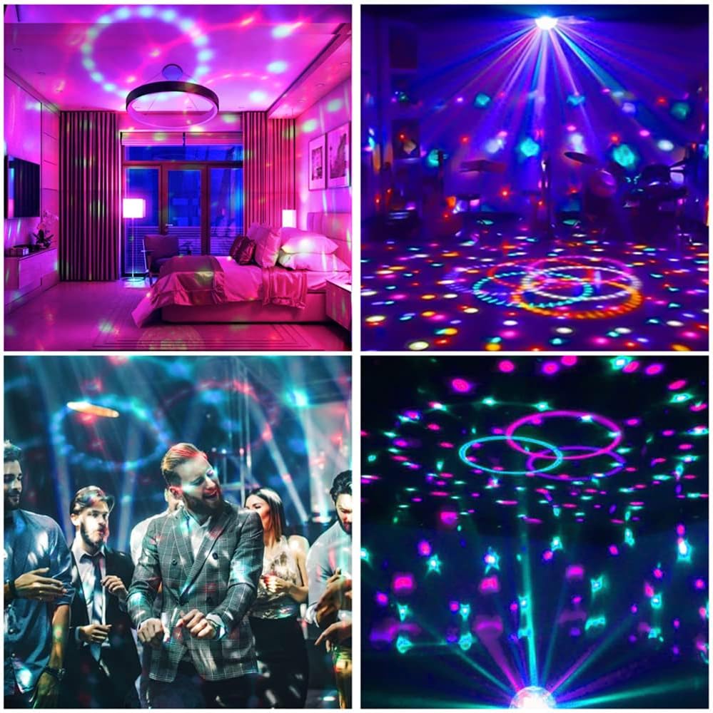 LED Disco Party Lights Crystal Magic Ball 3W RGB | Colorful Projection Lamp for Parties & Events - NextGenzVolt