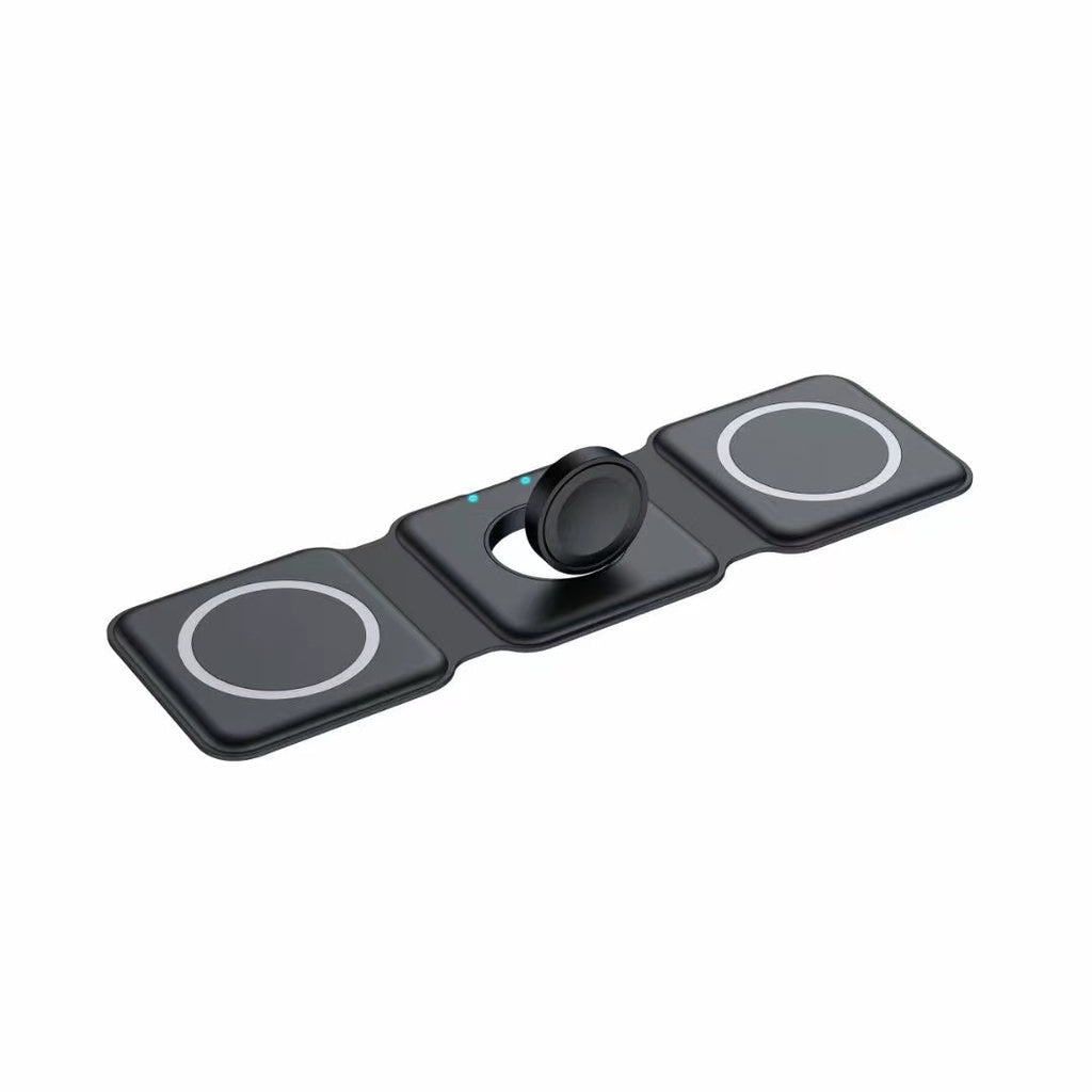 3-in-1 Foldable Magnetic Wireless Charger 15W Charging Station for iPhone Apple Watch and AirPods - NextGenzVolt