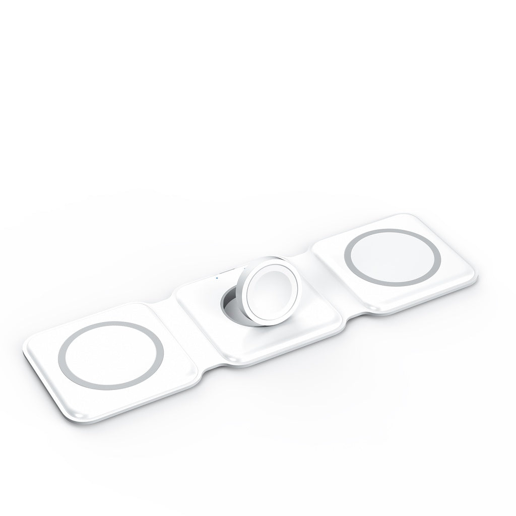 3-in-1 Foldable Magnetic Wireless Charger 15W Charging Station for iPhone Apple Watch and AirPods - NextGenzVolt