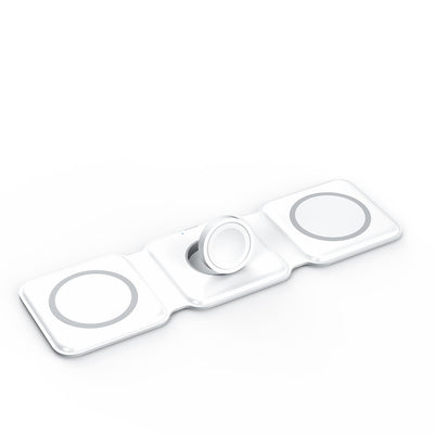 3-in-1 Foldable Magnetic Wireless Charger 15W Charging Station for iPhone Apple Watch and AirPods - NextGenzVolt