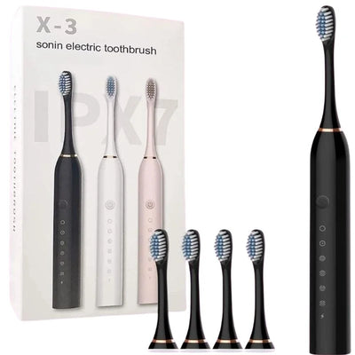X3 Sonic Electric Toothbrush Rechargeable | USB Fast Charging Toothbrush with 3 Modes Deep Cleaning Whitening & Gum Care