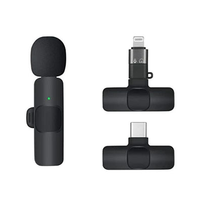 K9 Wireless Lavalier Microphone | Plug & Play Type-C & iOS Mic with Noise Reduction
