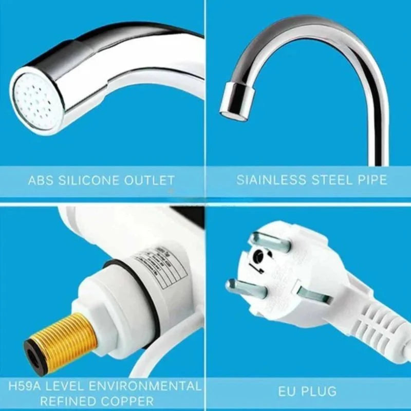 Premium Electric Instant Heating Faucet | Digital Temperature Display | Metal handle | Kitchen & Bathroom Hot Water Tap - NextGenzVolt