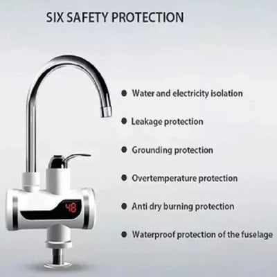Premium Electric Instant Heating Faucet | Digital Temperature Display | Metal handle | Kitchen & Bathroom Hot Water Tap - NextGenzVolt