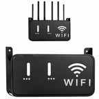 Light Gray WiFi Router Storage Box & Wall Mount Shelf  Universal Cable Organizer | Space-Saving Holder for Modem, Set-Top Box & Smart Devices | Home & Office Use