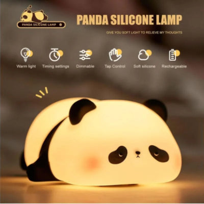 Cute Panda Soft Silicone LED Animal Bedside Lamp | Tap Control & USB Rechargeable | Panda Night Light for Kids - NextGenzVolt