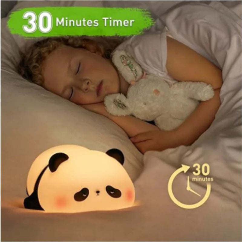 Cute Panda Soft Silicone LED Animal Bedside Lamp | Tap Control & USB Rechargeable | Panda Night Light for Kids - NextGenzVolt