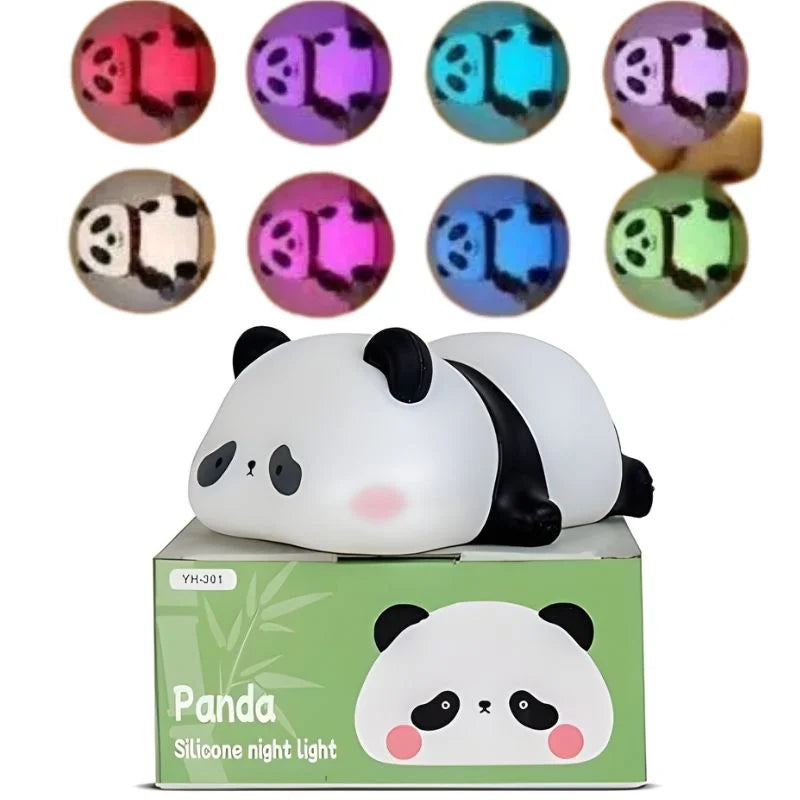 Cute Panda Soft Silicone LED Animal Bedside Lamp | Tap Control & USB Rechargeable | Panda Night Light for Kids - NextGenzVolt