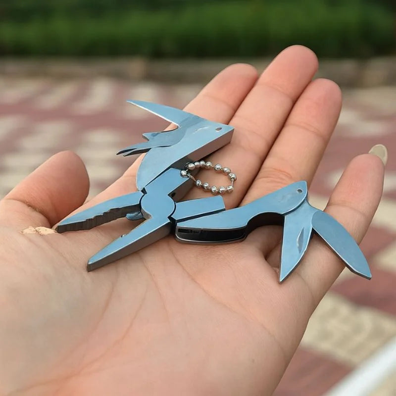 Stainless Steel Outdoor Portable Multitool Plier Knife | Mini Keychain Multi Tool with Screwdriver & Pouch | Camping, Hiking & Everyday Use - NextGenzVolt