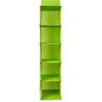5 Shelf Clothes Hanging Organizer | Foldable Wardrobe Section Storage | Durable Fabric & Plastic