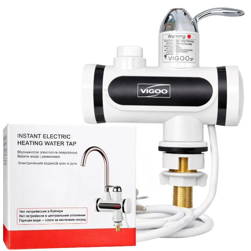 Premium Electric Instant Heating Faucet | Digital Temperature Display | Metal handle | Kitchen & Bathroom Hot Water Tap - NextGenzVolt
