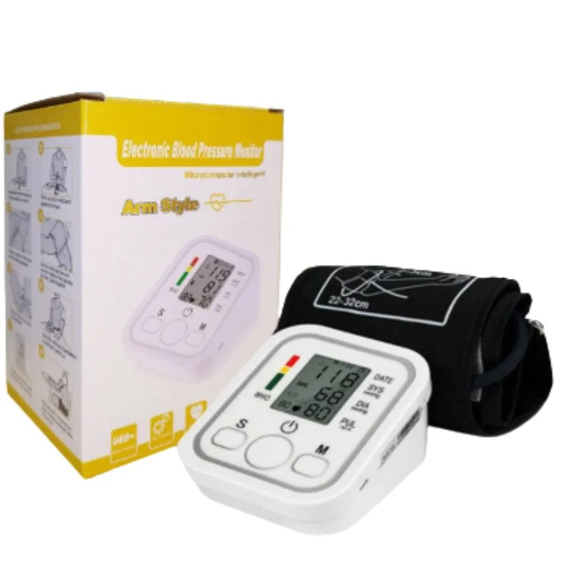 Digital Blood Pressure Monitor | Upper Arm Automatic BP Machine with Large LCD Display, Memory Storage & Voice Function for Home Monitoring - NextGenzVolt