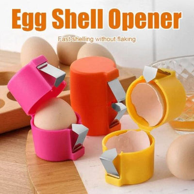 Efficient Egg Opener & Egg Shell Cracker Tool | Stainless Steel Egg Shell Opener Kitchen Gadget for Raw & Boiled Eggs | Random color - NextGenzVolt