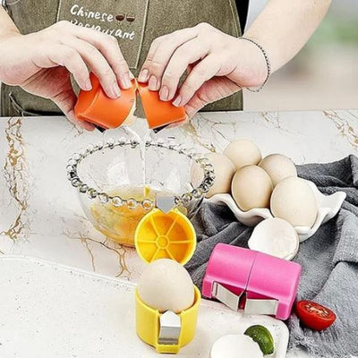 Efficient Egg Opener & Egg Shell Cracker Tool | Stainless Steel Egg Shell Opener Kitchen Gadget for Raw & Boiled Eggs | Random color - NextGenzVolt