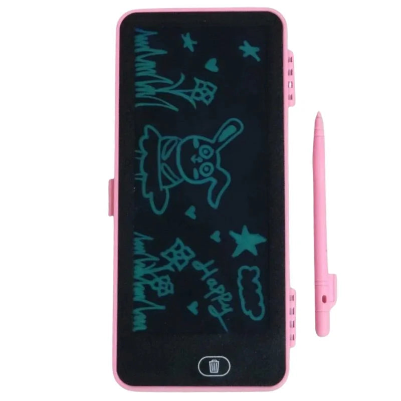 LCD Drawing Pen Case for Kids | Writing Tablet Pencil Box with Screen Lock & One-Key Erase | Random Color - NextGenzVolt