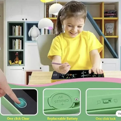 LCD Drawing Pen Case for Kids | Writing Tablet Pencil Box with Screen Lock & One-Key Erase | Random Color - NextGenzVolt