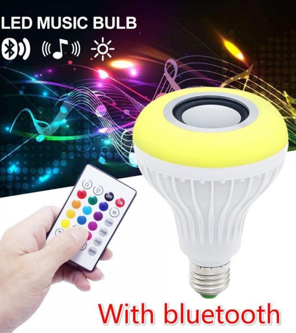 2-in-1 Smart LED Bulb with Bluetooth Speaker | RGB Color Light + Remote Control - NextGenzVolt
