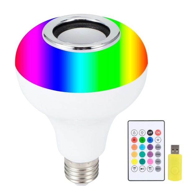 2-in-1 Smart LED Bulb with Bluetooth Speaker | RGB Color Light + Remote Control - NextGenzVolt