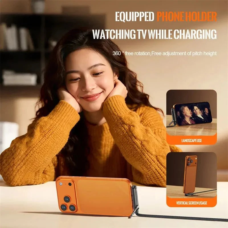 USB-C Fast Charging Cable with Foldable Phone Stand