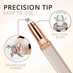 2-in-1 Flawless Facial Hair Remover & Eyebrow Trimmer | USB Rechargeable, Painless & Portable | Pink