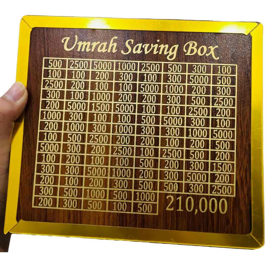 Umrah Saving Box – Premium Wooden | Save PKR 210,000 in 280 Days - NextGenzVolt