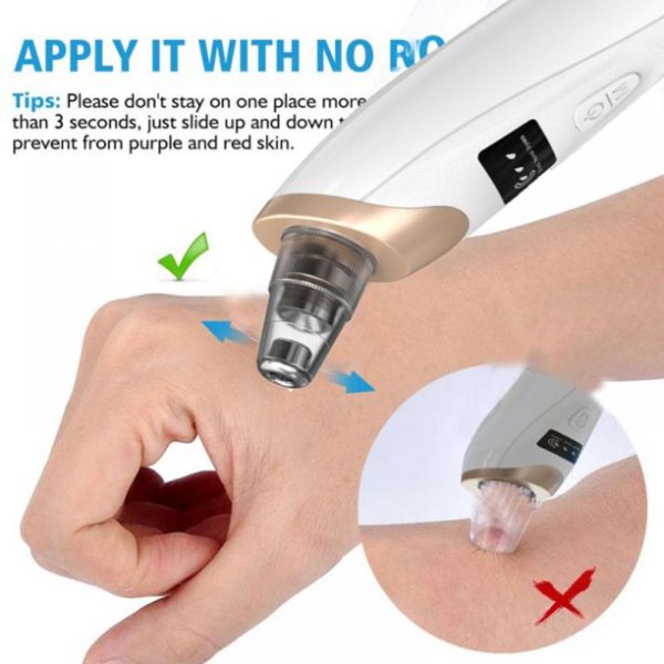 Blackhead Suction Remover Portable Pore Cleaner with LED Display and Multiple Suction Levels