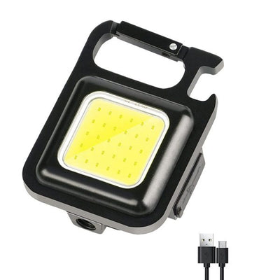 Portable Keychain Light | 500 Lumens Mini COB LED Flashlight with Foldable Handle & USB Rechargeable - NextGenzVolt