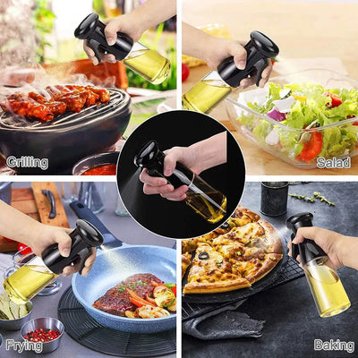Plastic Glass Kitchen Cooking Spray Bottle | 200ML | BBQ Olive Oil & Vinegar Oil Sprayer - NextGenzVolt