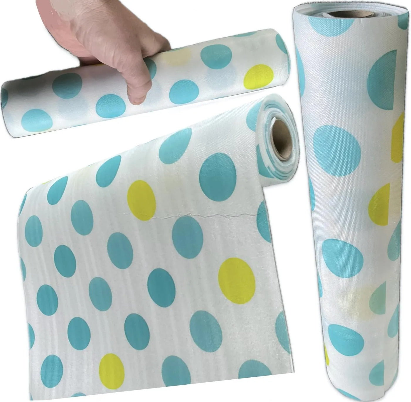Kitchen Polka Foamic Sheet – Waterproof & Oil Resistant Decorative Cover for Walls and Counters.45x150cm. (Pack 2)