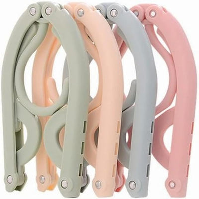 Folding Clothes Hangers with Slots – Pack of 10 Durable ( Random Colour ) - NextGenzVolt
