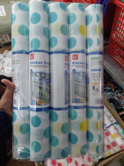 Kitchen Polka Foamic Sheet – Waterproof & Oil Resistant Decorative Cover for Walls and Counters.45x150cm. (Pack 2) - NextGenzVolt