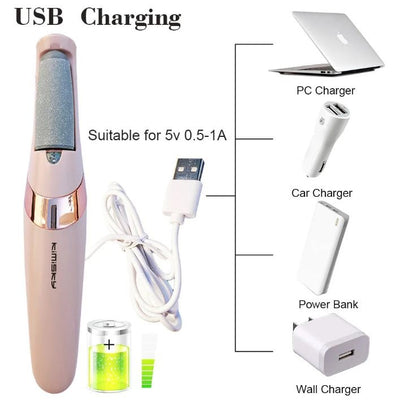 Rechargeable Pedi Foot Filer Effective Callus Remover For Soft Smooth Feet - NextGenzVolt