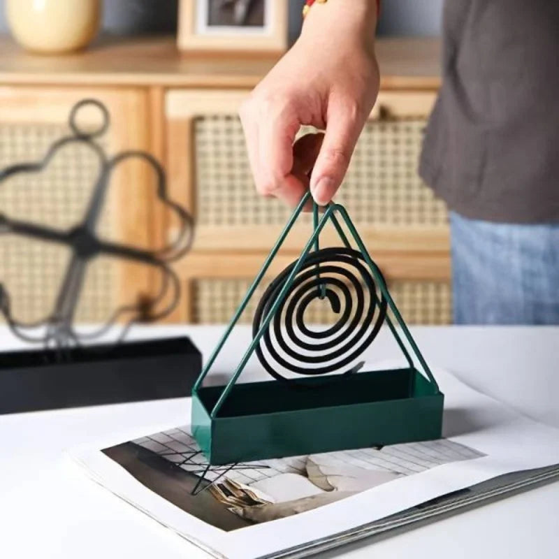 Triangle-Shaped Iron Mosquito Coil Holder