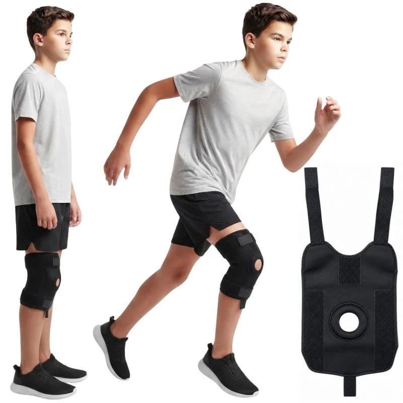 Adjustable Open Patella Knee Support Brace | Compression Knee Wrap with 3 Velcro Straps - NextGenzVolt