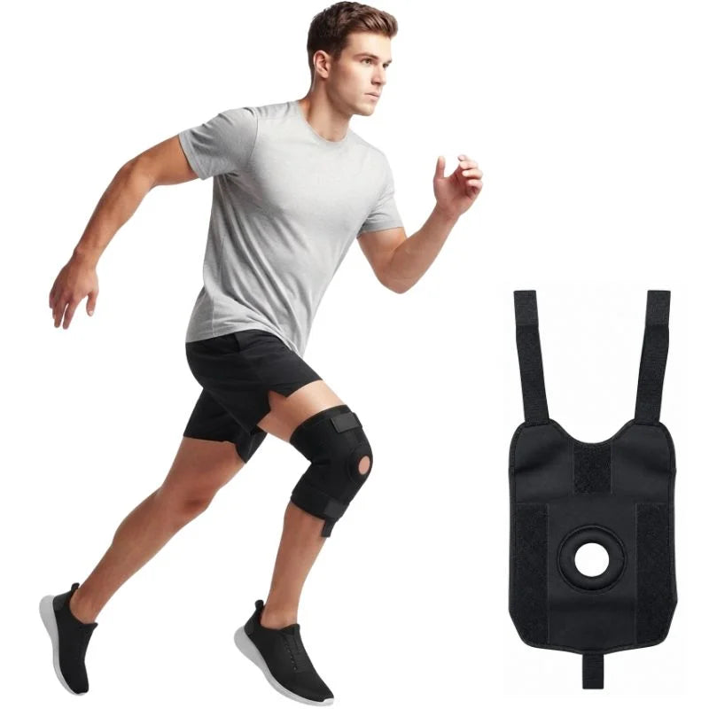 Adjustable Open Patella Knee Support Brace | Compression Knee Wrap with 3 Velcro Straps - NextGenzVolt