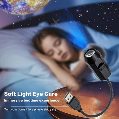 USB Moon & Earth Projection Atmosphere Light | 3 Interchangeable Lenses - NextGenzVolt