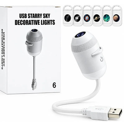 2-in-1 USB Galaxy Star Projector Night Light | 6 Projection Lenses - NextGenzVolt