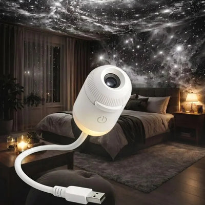 2-in-1 USB Galaxy Star Projector Night Light | 6 Projection Lenses - NextGenzVolt